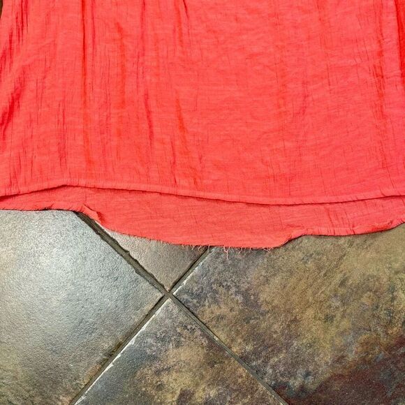 EST. 1946 Embroidered Sleeves Coral Peasant Blouse 26/28W - Picture 7 of 13